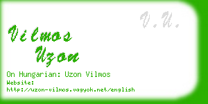 vilmos uzon business card